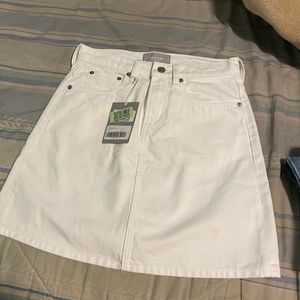 Everlane The Denim Skirt Size 26 in Bone NWT